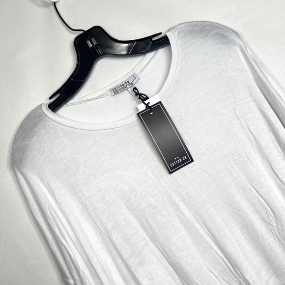 Cotton On Other - Cotton On White Long Sleeve Top Mens Size S Essi 2 L/S Viscose Blend Casual